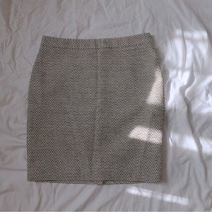 Loft black and white dotted skirt